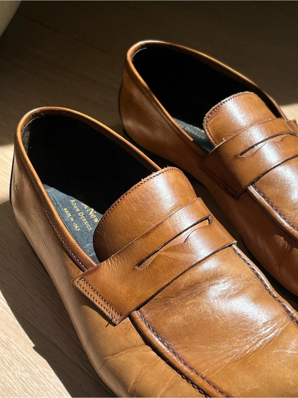 To Boot New York Men's Senato Brown Leather Penny Loafers
